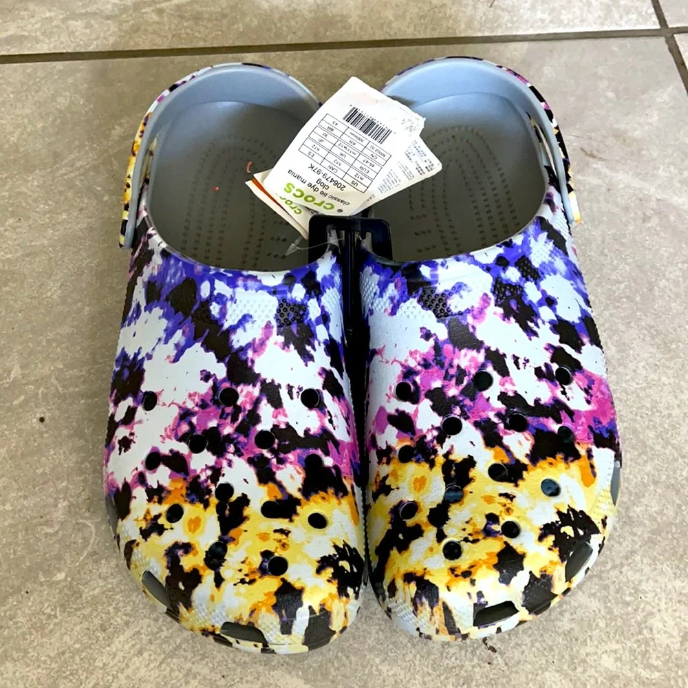 NWT Crocs tie-dye mania clog
